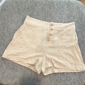 LC Lauren Conrad high waist linen shorts